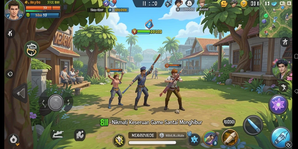 Tampilan gameplay menarik dari 8II yang penuh warna.