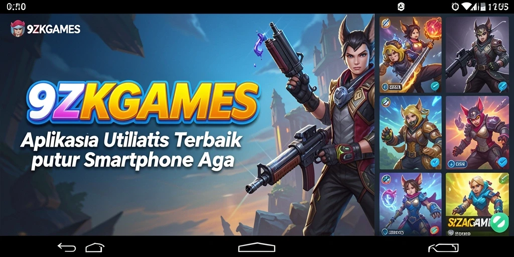 Tampilan utama 9ZKGAMES yang menunjukkan berbagai fitur Utilitas.