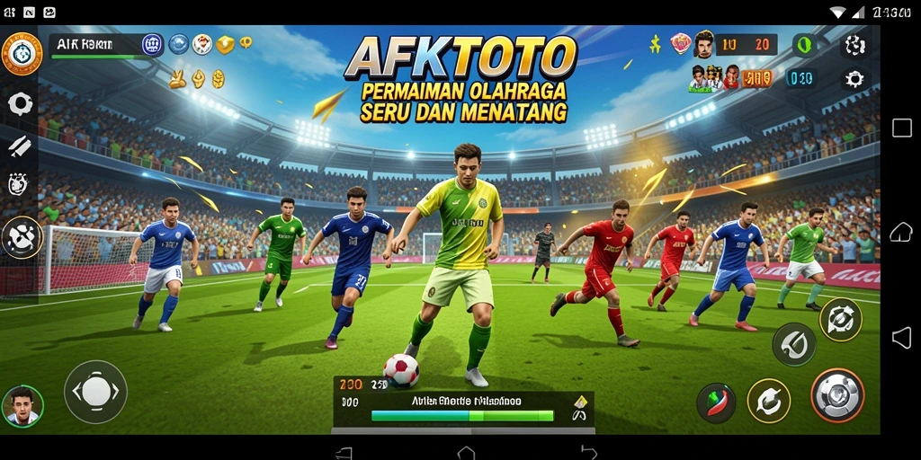 Screenshot gameplay AFKTOTO menampilkan aksi olahraga yang seru.