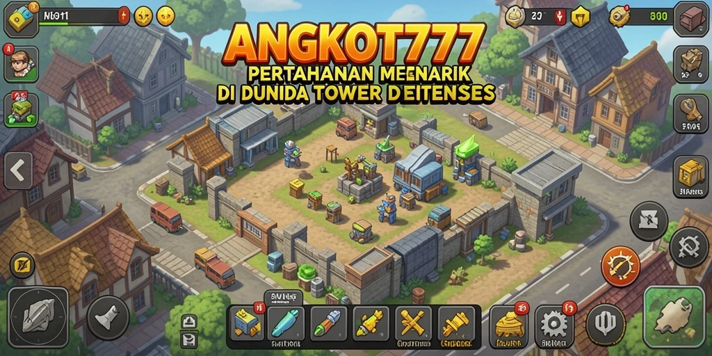 Tangkapan layar ANGKOT777 menunjukkan aksi seru dalam gameplay Tower Defense.