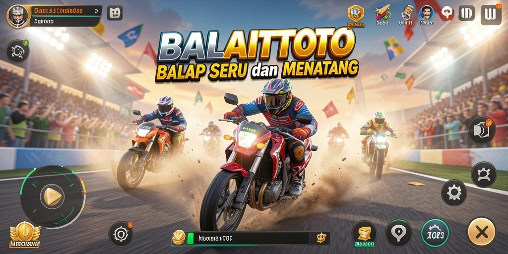 Gameplay Racing BALAITOTO yang menegangkan dan mendebarkan.