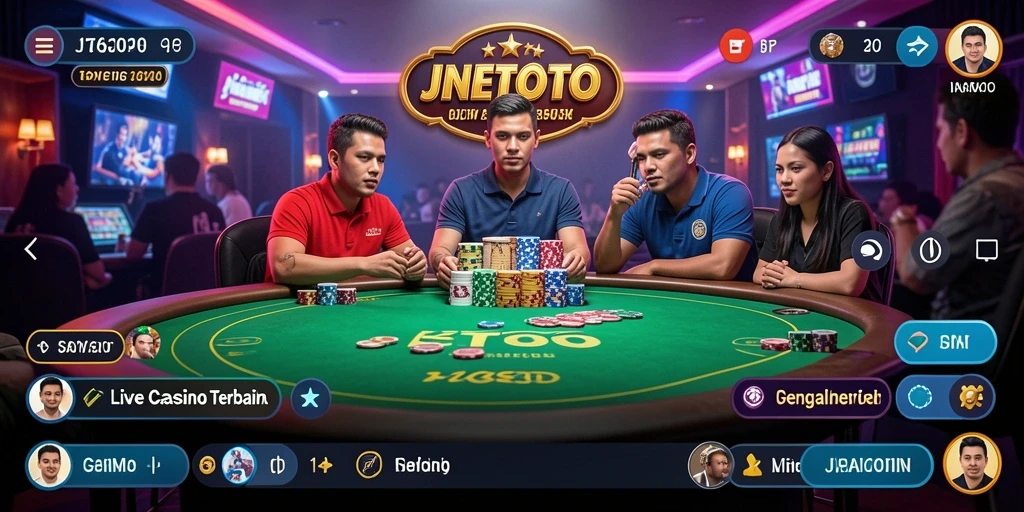 Tampilan gameplay Live Casino menarik di JNETOTO.