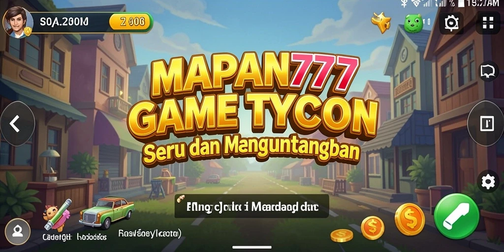 Screenshot gameplay MAPAN777 menampilkan manajemen bisnis yang dinamis.