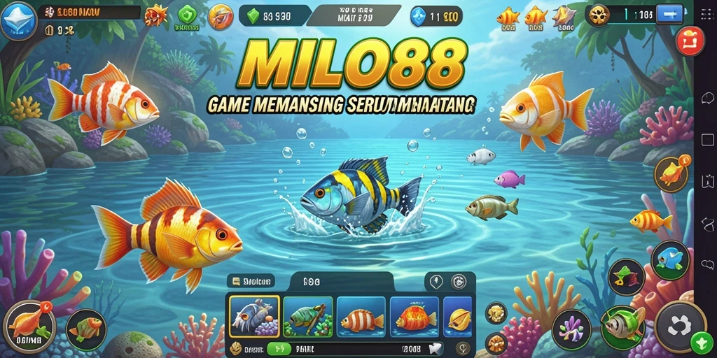 Screenshot gameplay dari MILO88 menunjukkan pengalaman memancing yang mendebarkan.