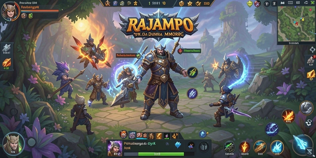 Tampilan gameplay menampilkan petualangan seru dalam dunia RAJAMPO.