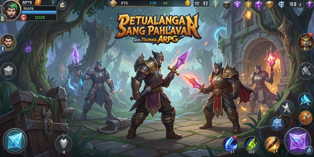 Gameplay RP79 dengan elemen pertarungan ARPG yang seru.