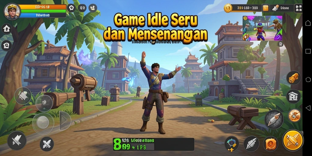 Screenshot gameplay RP99 yang menampilkan unsur-unsur Idle.