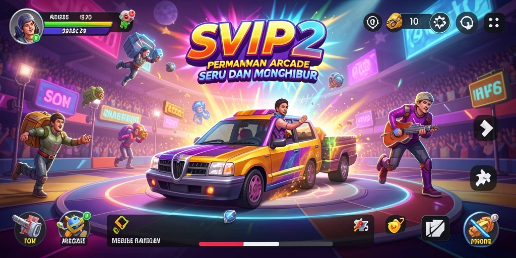 Tampilan gameplay seru dari SVIP2, menampilkan aksi seru dalam game Arcade.