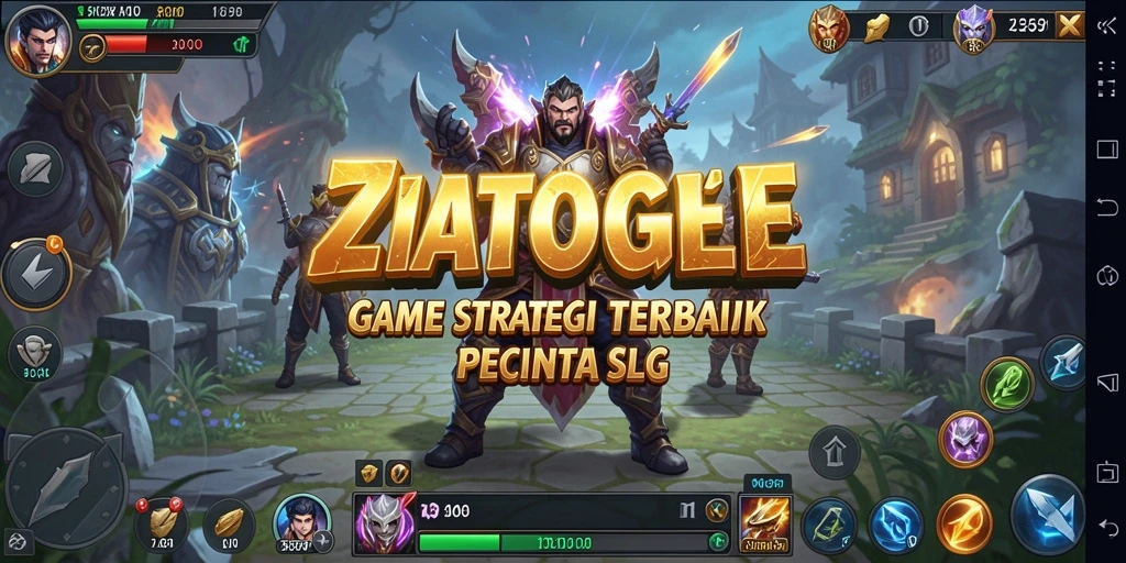 Tampilan screenshot ZIATOGEL menampilkan aksi pertempuran yang seru.